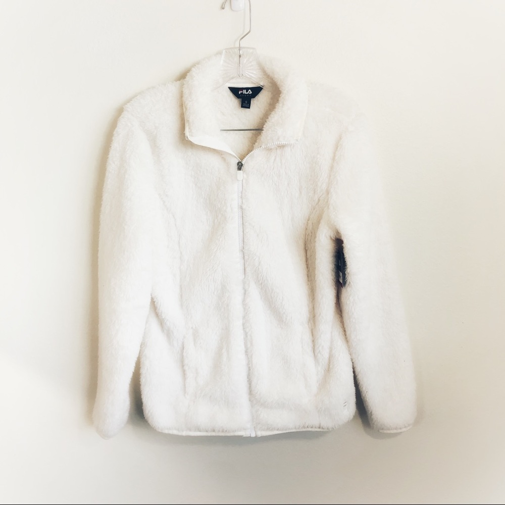 NWT FILA Plush Furry Zip Up Jacket